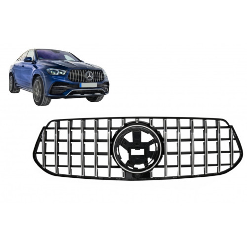 Rejilla frontal para Mercedes GLE Coupe C167 y SUV W167 AMG tipo GTR Panamericana Cromada