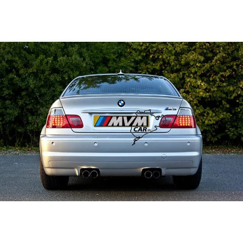 Coppia Frecce Laterali Nere Per BMW Serie 3 E46 Berlina/Touring/Coupé/Cabrio (1998-2003), Con Marchio E, Senza Registrazione