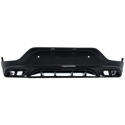 Difusor trasero con salidas de escape Negras para Mercedes GLC Coupe Facelift C253 +2020 look GLC63 AMG