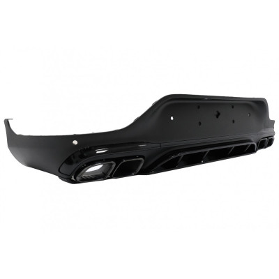 Difusor trasero con salidas de escape Negras para Mercedes GLC Coupe Facelift C253 +2020 look GLC63 AMG
