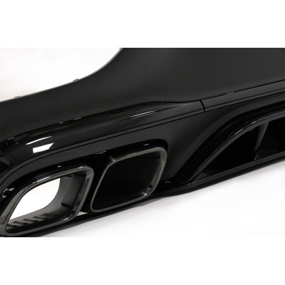 Difusor trasero con salidas de escape Negras para Mercedes GLC Coupe Facelift C253 +2020 look GLC63 AMG