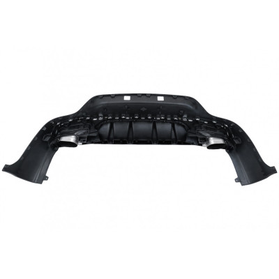 Difusor trasero con salidas de escape Negras para Mercedes GLC Coupe Facelift C253 +2020 look GLC63 AMG