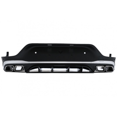 Difusor trasero con salidas de escape Cromadas para Mercedes GLC Coupe Facelift C253 +2020 look GLC63 AMG