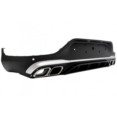 Difusor trasero con salidas de escape Cromadas para Mercedes GLC Coupe Facelift C253 +2020 look GLC63 AMG