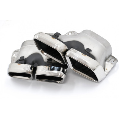 Difusor trasero con salidas de escape Cromadas para Mercedes GLC Coupe Facelift C253 +2020 look GLC63 AMG