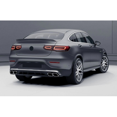 Difusor trasero con salidas de escape Cromadas para Mercedes GLC Coupe Facelift C253 +2020 look GLC63 AMG