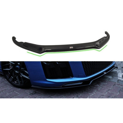 Añadido delantero V.2 para Audi R8 MK2 2016-2018 Negro brillo