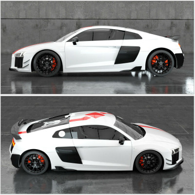 Flaps de taloneras Fibra Carbono para Audi R8 2016-2018