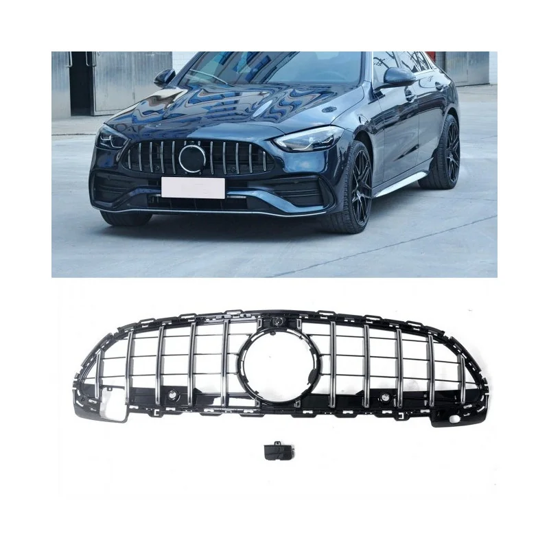 Rejilla delantera para Mercedes Clase C W206 Panamericana Cromada para AMG Line