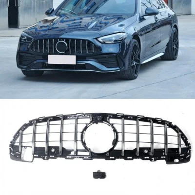Rejilla delantera para Mercedes Clase C W206 Panamericana Cromada para AMG Line