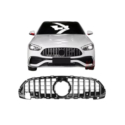 Rejilla delantera para Mercedes Clase C W206 Panamericana Cromada para AMG Line
