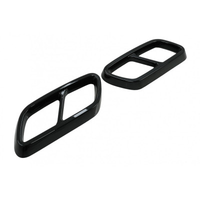 Embellecedores de tubo de escape Mercedes Clase C W206 S206 Sport Line Negro