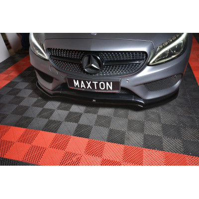 Añadido delantero para Mercedes Clase C Coupe C205 Negro Brillo