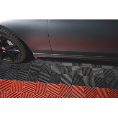 Extensiones de taloneras para Mercedes Clase C Coupe AMG C205 Negro Brillo