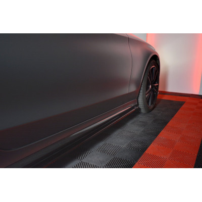 Extensiones de taloneras para Mercedes Clase C Coupe AMG C205 Negro Brillo