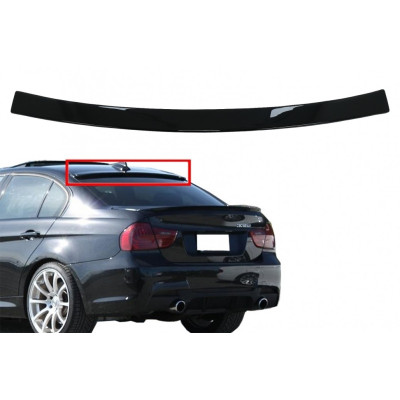 Añadido de aleron de techo para BMW E90 pintado en negro brillo