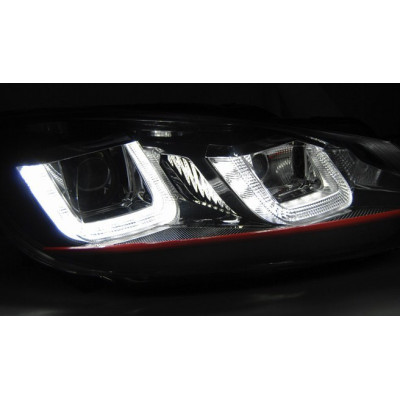 Faros delanteros U Led para Volkswagen Golf 6 Red Line