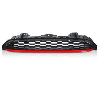Parrilla delantera para Mini Cooper F55 F56 F57 14-21 Negra y Roja