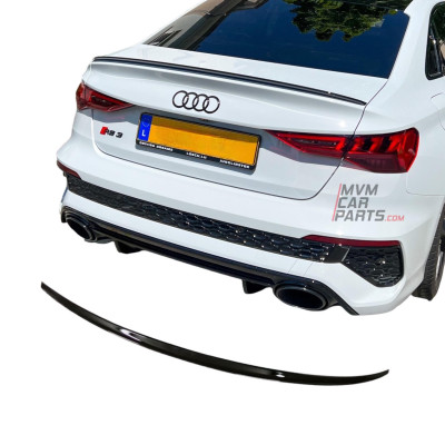 Alerón spoiler trasero para Audi A3 8Y Sedan look RS3 Negro Brillo