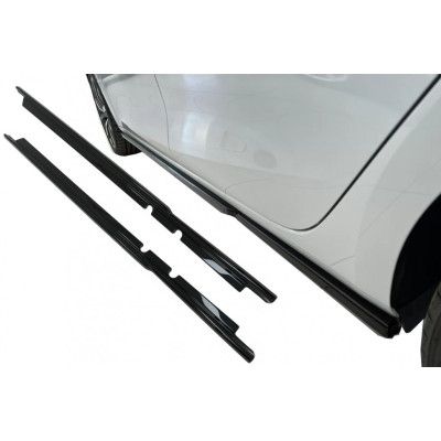 Extensiones de taloneras faldones laterales Seat Leon MK4 Negro Brillo