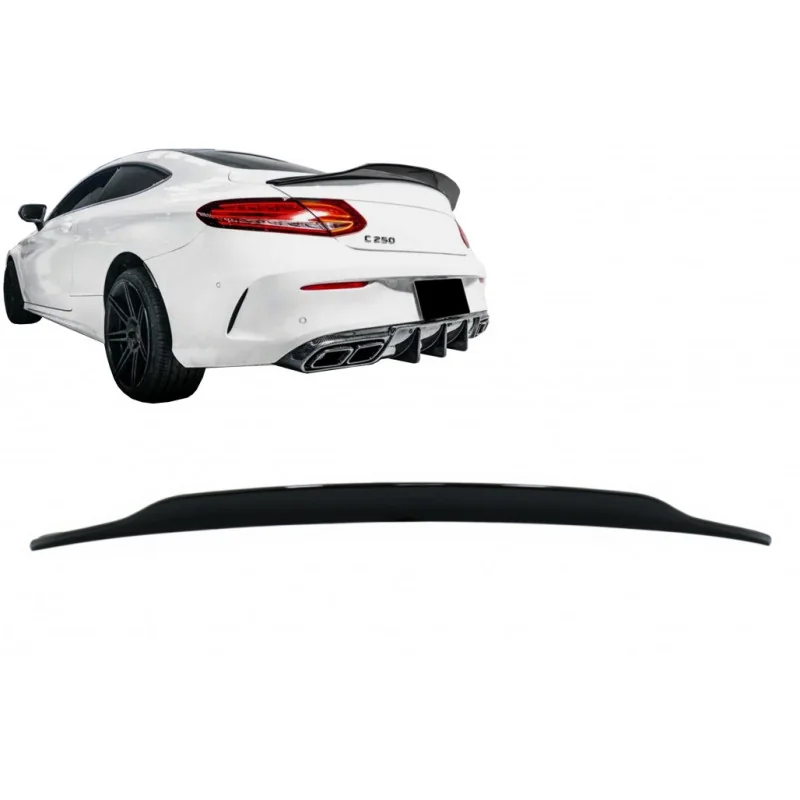 Aleron spoiler trasero para Mercedes Clase C Coupe C205 Dynamic Sport Negro Brillo