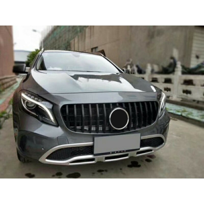 Rejilla delantera para Mercedes GLA X156 Facelift +2017 GT-R Panamericana Negra