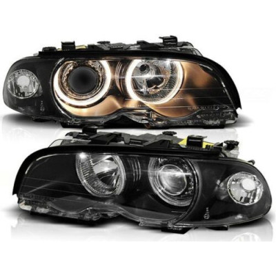 Faros Angel para BMW E46 Coupe / Cabrio Negro