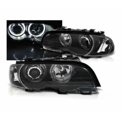 Faros Angel Eyes Led Negro para BMW E46 Coupe Cabrio