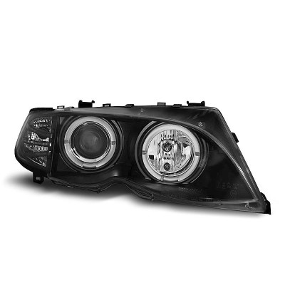 Faros delanteros Angel eyes BMW Serie 3 E46 Black