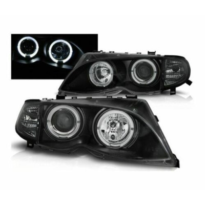 Faros delanteros Angel eyes BMW Serie 3 E46 Black