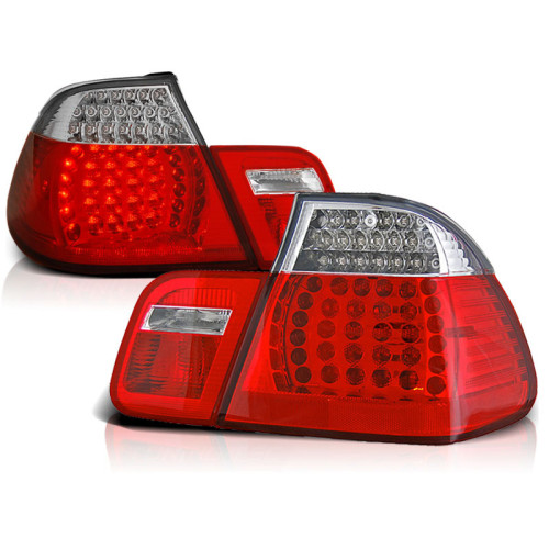 Pilotos traseros LED BMW Serie 3 E46 Sedan 1998-2001 Rojo Transparente