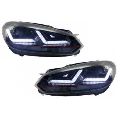 Faros delanteros Xenon Led Osram Volkswagen Golf VI 6 Red line