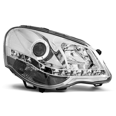 Faros delanteros Volkswagen Polo 9N3 2005-2009 Cromados