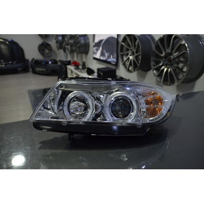 Faros delanteros Angel eyes BMW Serie 3 E90 Chrom