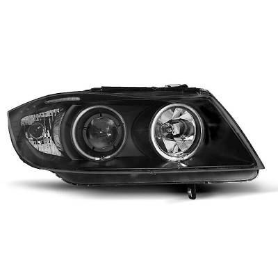 Faros delanteros BMW Serie 3 E90 Angel Eyes CCFL Negros