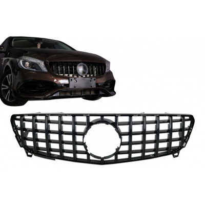 Parrilla frontal Mercedes Clase A W176 Facelift tipo Panamericana Negra