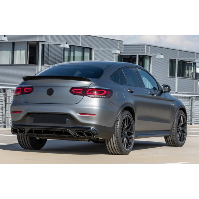 Difusor trasero Mercedes GLC Coupe Facelift C253 look 63 AMG Salidas Negras