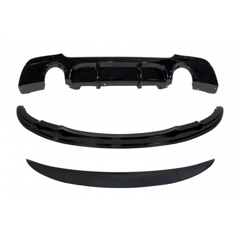 Kit Exterior para BMW Serie 3 E92 2006-2009 look M Performance Negro Brillo