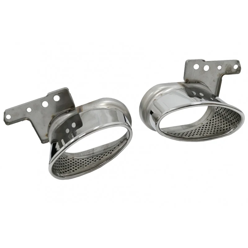 Tubos De Escape Decorativos Para Audi A6/S6 2015-2018 - Juego De 2 Unidades - Acero Inoxidable