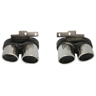 Difusor trasero con Salidas de Escape para Audi A6 C8 look S6 Black Edition
