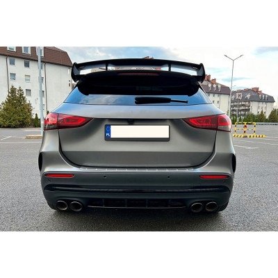 Difusor trasero Mercedes GLA H247 +2020 Look GLA45 S AMG Negro Brillo