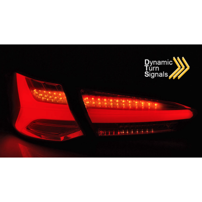 Pilotos Ford Focus MK4 18-21 Hatchback Full LED Dinámicos Rojo Ahumados