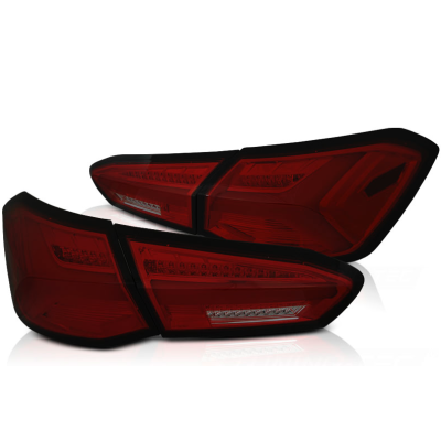 Pilotos Ford Focus MK4 18-21 Hatchback Full LED Dinámicos Rojo Ahumados