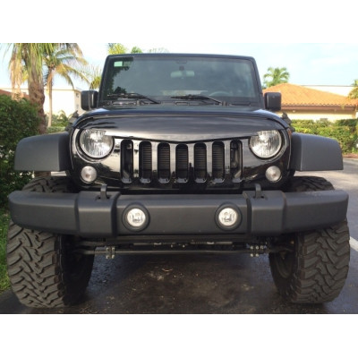 Rejilla central para JEEP Wrangler / Rubicon JK 2007-2017 Look Angry Bird Negro Brillo