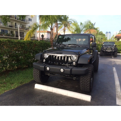 Rejilla central para JEEP Wrangler / Rubicon JK 2007-2017 Look Angry Bird Negro Brillo