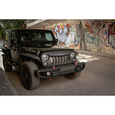 Rejilla central para JEEP Wrangler / Rubicon JK 2007-2017 Look Angry Bird Negro mate