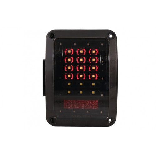 Pilotos traseros Full Led para Jeep Wrangler Rubicon JK 2007-2017 Ahumados