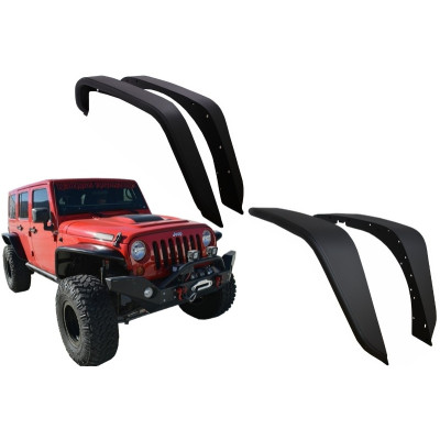 Set Guardabarros Aletines delanteros y traseros para Jeep Wrangler y Rubicon JK 2007-2017