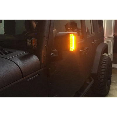Luces de espejo retrovisor intermitentes Led para Jeep Wrangler Rubicon JK Rubicon 2007-2017