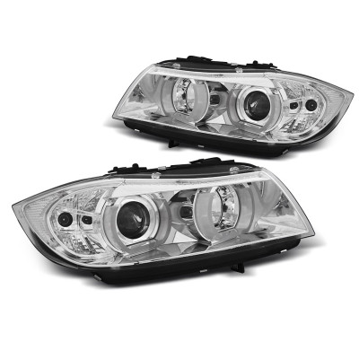 Faros Xenon Angel eyes Led para BMW Serie 3 E90 E91 Cromados